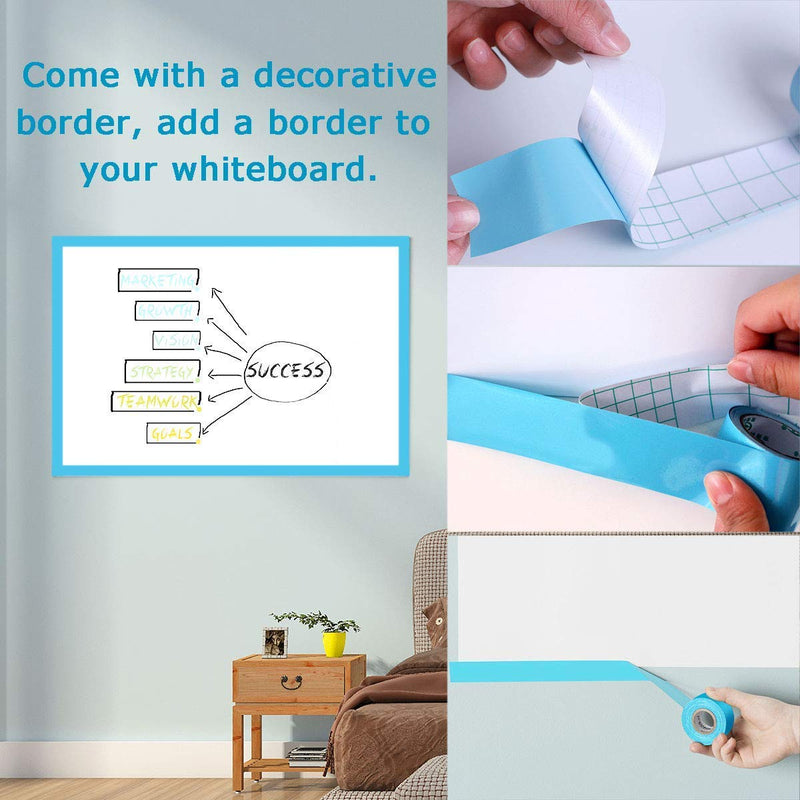ZHIDIAN Magnetic White Board Stickers for Wall 94 x 48 inches, Non