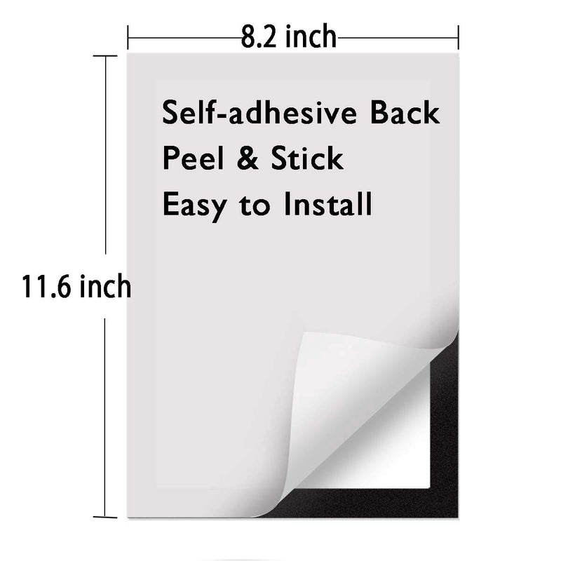 ZHIDIAN Document Sign Holder Black Pockets with Adhesive Back,8.5 x 11.6 Inches,12 Pack