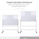Double-sided Magnetic Mobile Whiteboard with Stand, Height-adjustable & Lockable Wheels, 48" x 36"