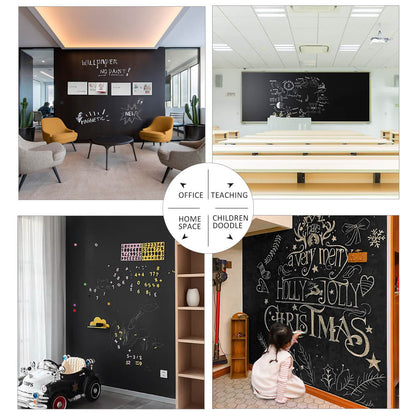 ZHIDIAN Large Magnetic Chalkboard Sticker for Wall | Non-Adhesive Back Blackboard Contact Paper | 48 x 36 Inches, Thick and Removable