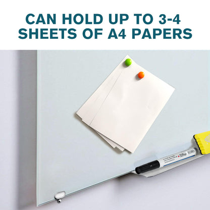 ZHIDIAN Glass Dry Erase Board, Magnetic Tempered Whiteboard for Wall, 4 Markers, 1 Eraser, 4 Magnets