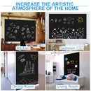 ZHIDIAN Magnetic Chalkboard Contact Paper for Wall, Non-Adhesive Back Chalkboard Wallpaper, Blackboard Wall Sticker with Chalks for Home/School/Playroom
