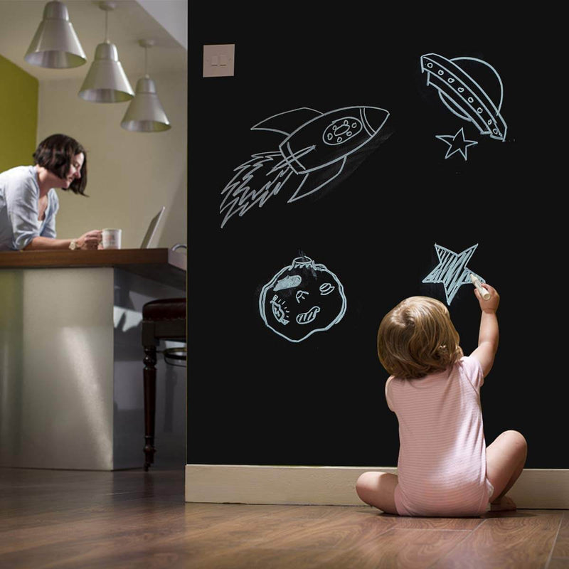 YOUNGJQ Magnetic Chalkboard Contact Paper for Wall 40 x 18 Self Adhesive Blackboard Wallpaper Peel and Stick Chalk Board Sticker Roll with 14