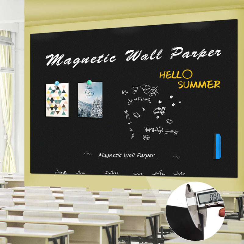Self-Adhesive Magnetic Blackboard Wall Sticker - Black