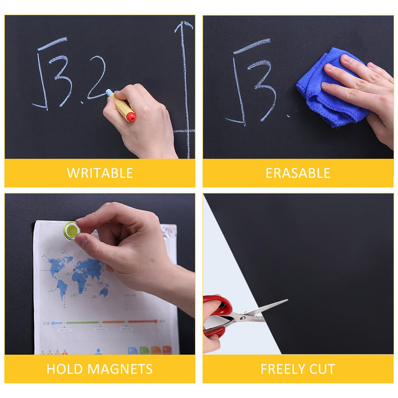 Magnetic Chalkboard Contact Paper for Wall, Non-Adhesive Back