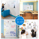 ZHIDIAN Whiteboard Contact Paper for Wall, Magnetic Receptive Dry Erase Board Sticker Sheet Wallpaper, Non-Adhesive Back