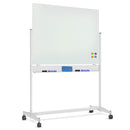 ZHIDIAN Large Mobile Magnetic Glass Whiteboard with Stand,48 x 36 Inches