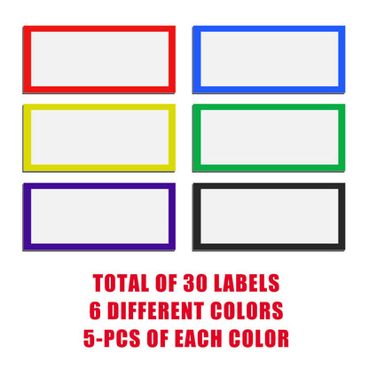 ZHIDIAN Large Magnetic Dry Erase Labels 1.5" x 4", 30-Pcs