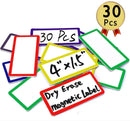 ZHIDIAN Large Magnetic Dry Erase Labels 1.5" x 4", 30-Pcs