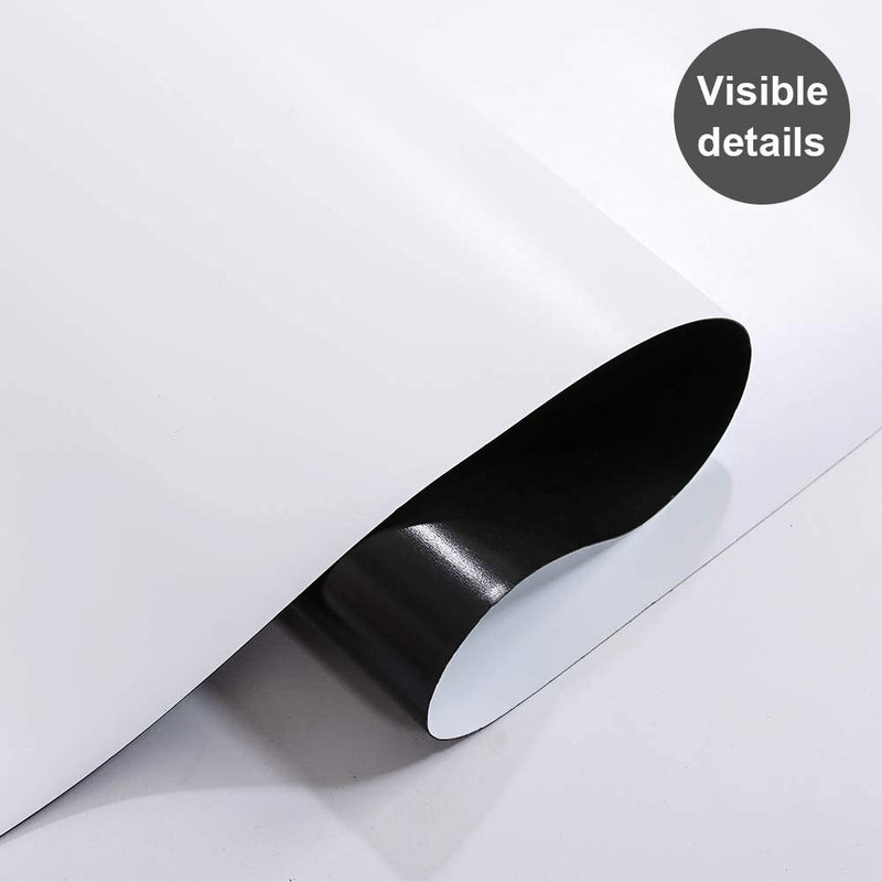 1Pcs 24 x 17 Right Angle Magnetic White Board Contact Paper, White